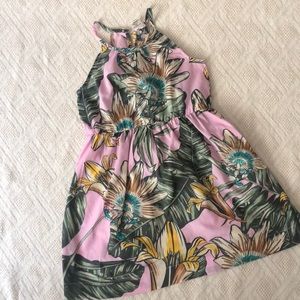 Crew Cuts by J Crew tropical print lavender dress
